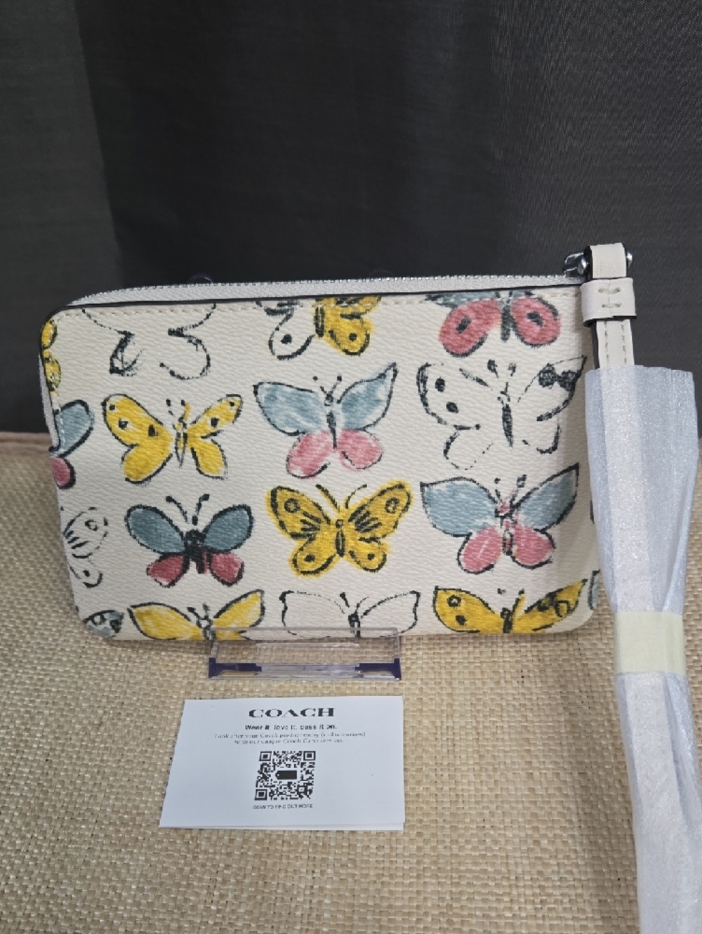 Coach Butterfly Print Wristlet - Picture 2 of 7